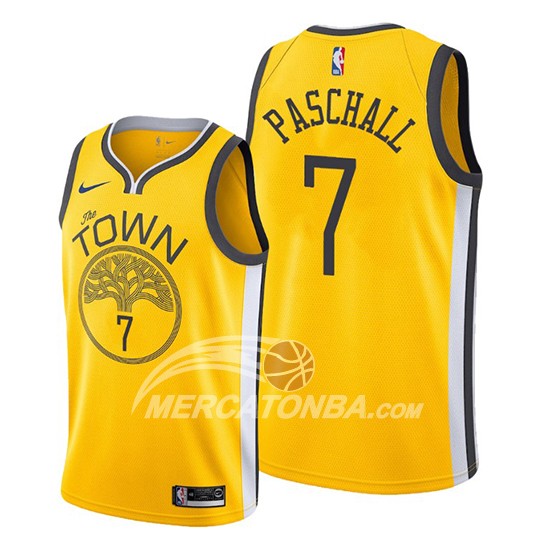 Maglia Golden State Warriors Eric Paschall Earned 2019-20 Giallo